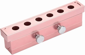 Lipstick Mold, Ymiko 12.1 Dual Uses Lipstick Maker, Lip Balm Making Kit, 6 Cavity Maker, for Making Single Color, Rose Gold Aluminum Alloy