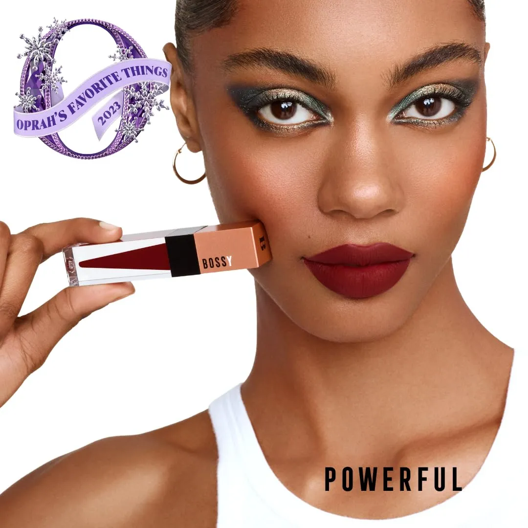 Liquid Lipstick for Women, Vegan, Hydrating, Long Lasting, Matte Lip Stick for Healthy & Full Lips, Smudge-Proof, Quick Drying, Paraben and Cruelty Free (Powerful- Deep Wine Color)
