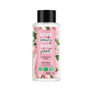 Lo-ve Beauty & Planet Body Wash (400ml) - Murumuru Butter & Rose shower gel for silky hydration. Sulfate-free, paraben-free & 100% vegan. Luxurious lather leaves skin soft & rose-fresh!