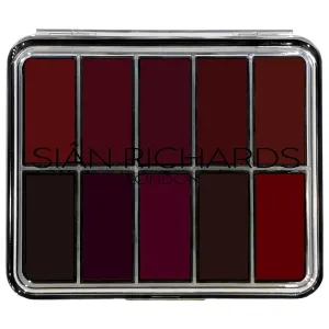 London Lavish Lipwear Deep Red 10 Colour Lipstick Palette