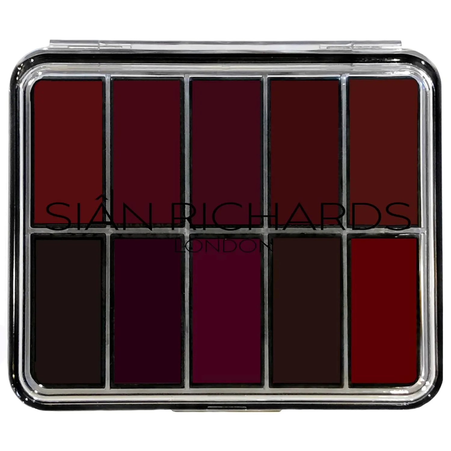 London Lavish Lipwear Deep Red 10 Colour Lipstick Palette