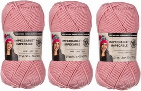 Loops & Threads Impeccable Yarn 4.5 oz (3-Pack) Soft Rose