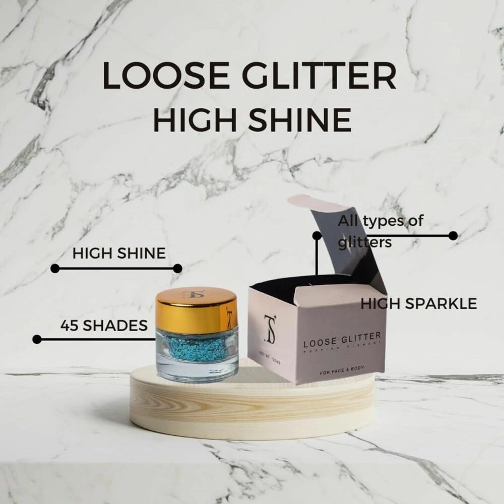 Loose Glitter Eye.shadow powder shiny Glitter | Loose Glitter Eye.shadow For Eye Makeup | Highly Pigmented Eye.shadow With Radiant Shimmer (Dull gold)