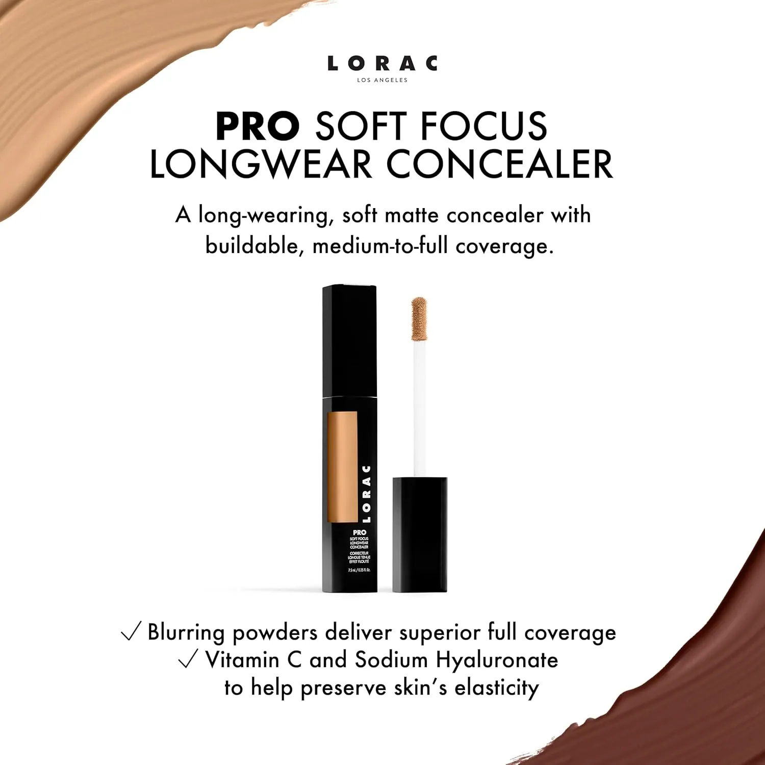 LORAC PRO Soft Focus Longwear Concealer, Full Coverage, Lightweight