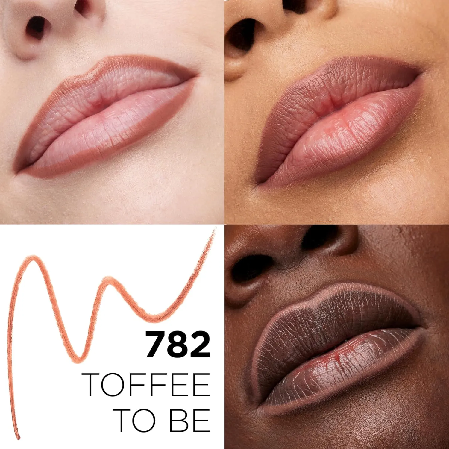 L'Oreal Paris Colour Riche Lip Liner Pencil, Creamy Lip Liner with Omega 3 and Vitamin E, 782 Toffee To Be (Warm Deep Brown), Pack of 2