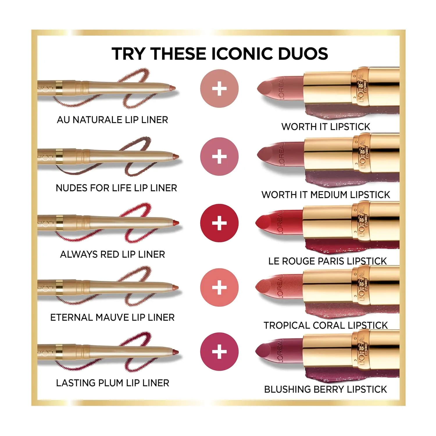 L'Oreal Paris Colour Riche Lip Liner Pencil, Creamy Lip Liner with Omega 3 and Vitamin E, 782 Toffee To Be (Warm Deep Brown), Pack of 2