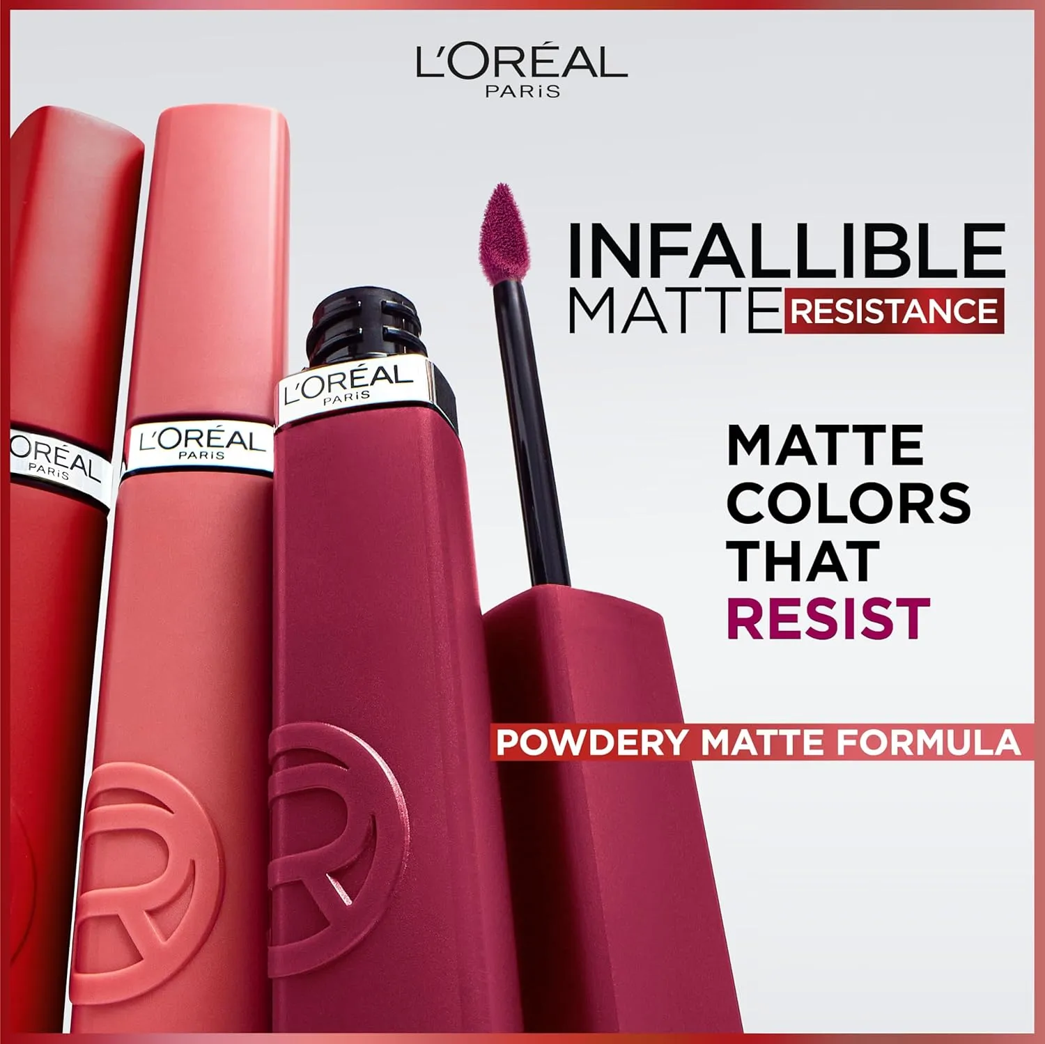 L'Oreal Paris Infallible Matte Resistance Liquid Lipstick, up to 16 Hour Wear, Fairytale Ending 100, 0.16 Fl Oz