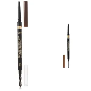 L'Oreal Paris Makeup Brow Stylist Definer Waterproof Eyebrow Pencil Ultra-Fine Mechanical Pencil Brunette and Light Brunette 0.003 Ounce (2 Count)