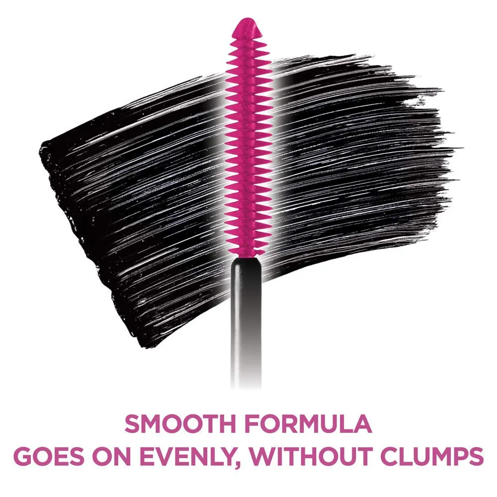 L'Oreal Paris Makeup Telescopic Original Lengthening, Lash Separating Mascara with Dual Precision Brush, Washable, Blackest Black, 0.27 Fl Oz., 2 Count
