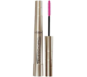 L'Oreal Paris Makeup Telescopic Original Lengthening, Lash Separating Mascara with Dual Precision Brush, Washable, Blackest Black, 0.27 Fl Oz., 2 Count