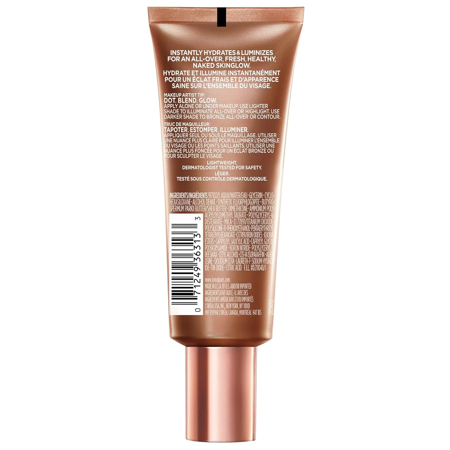 L'Oreal Paris Makeup True Match Lumi Glotion, Natural Glow Enhancer, Illuminator Highlighter, Bronzing Drops For a Sun-Kissed Glow, 904 Deep