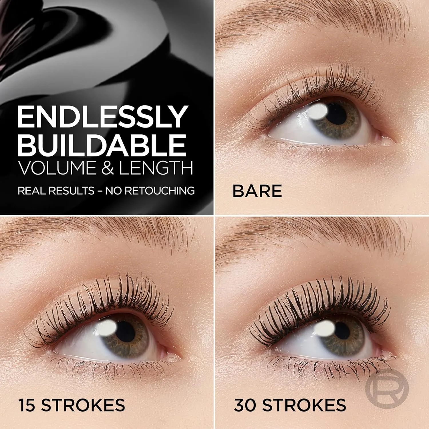 L'Oreal Paris Paradise Big Deal Mascara, Volumizing and Lengthening Formula, Buildable, Clump Resistant, Washable Black Mascara, 0.33 Fl Oz