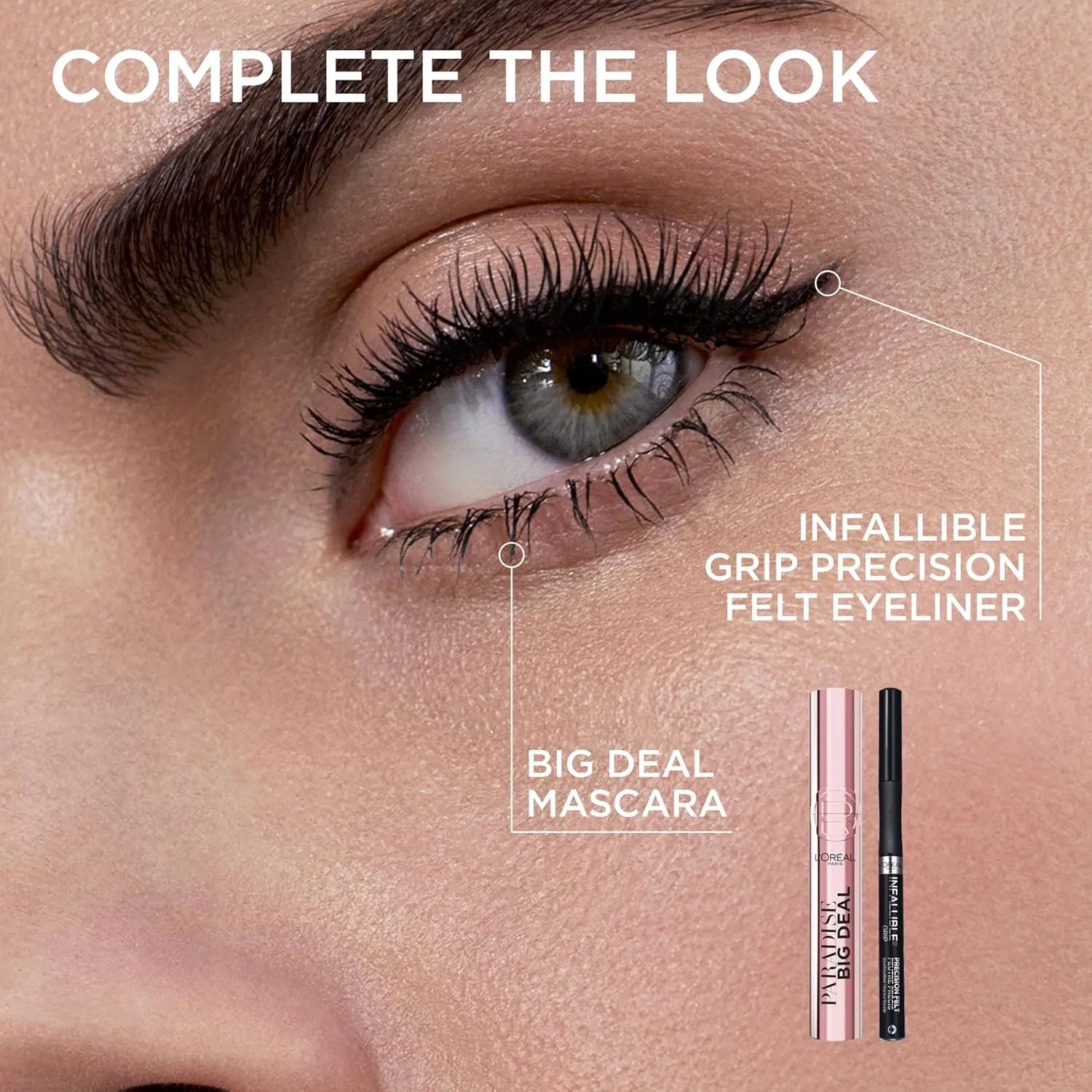 L'Oreal Paris Paradise Big Deal Mascara, Volumizing and Lengthening Formula, Buildable, Clump Resistant, Washable Black Mascara, 0.33 Fl Oz