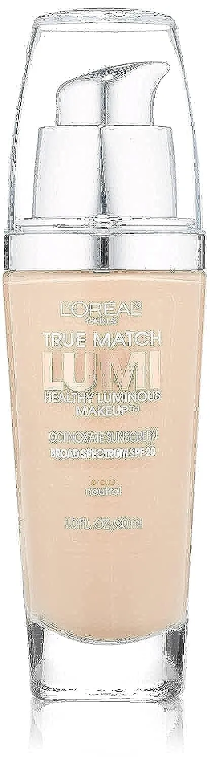 L'Oreal Paris True Match Lumi Healthy Luminous Makeup, N1-2 Soft Ivory Classic Ivory , 1 fl; oz.
