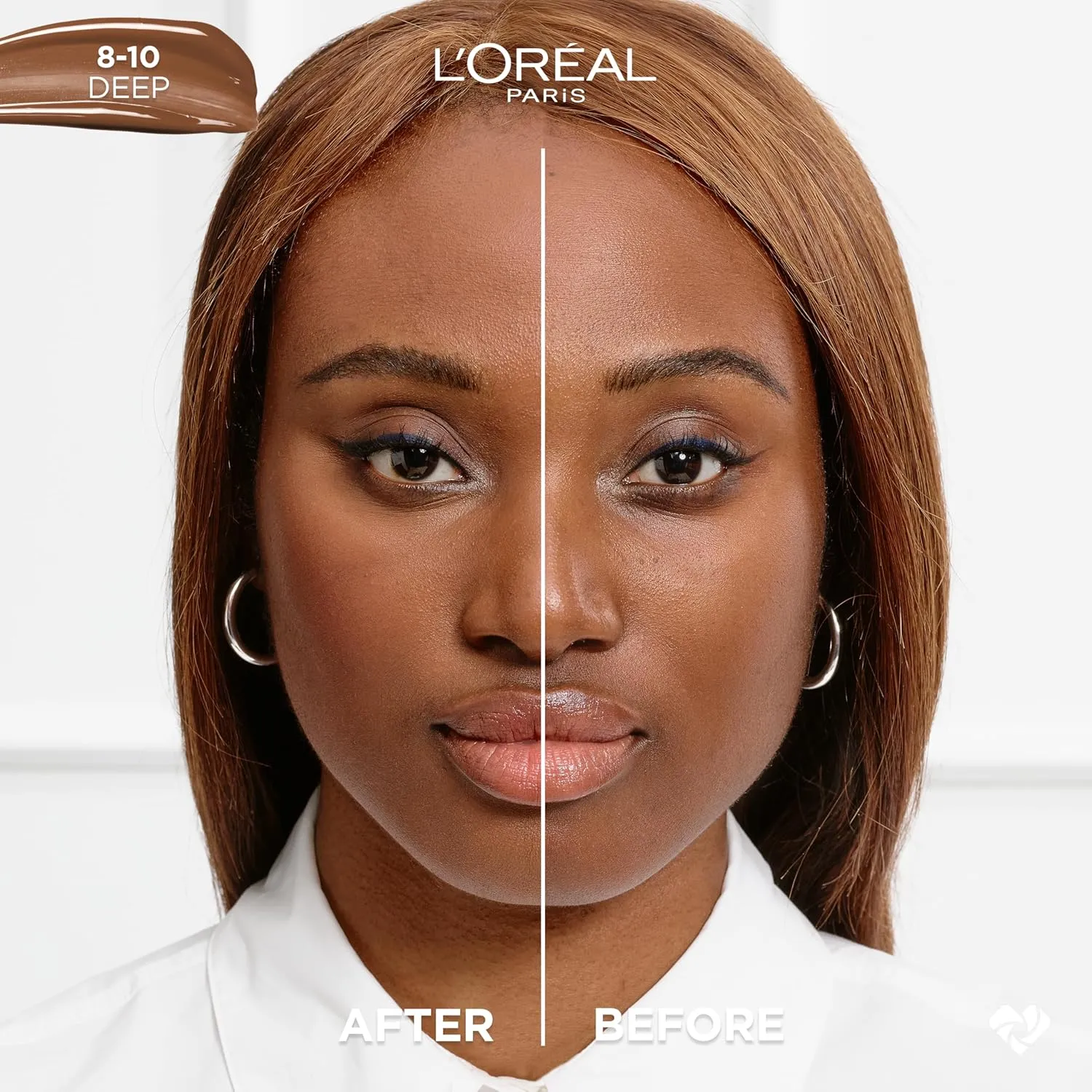 L'Oreal Paris True Match Nude Hyaluronic Tinted Serum Foundation with 1% Hyaluronic acid, Deep 8-10, 1 fl. oz.