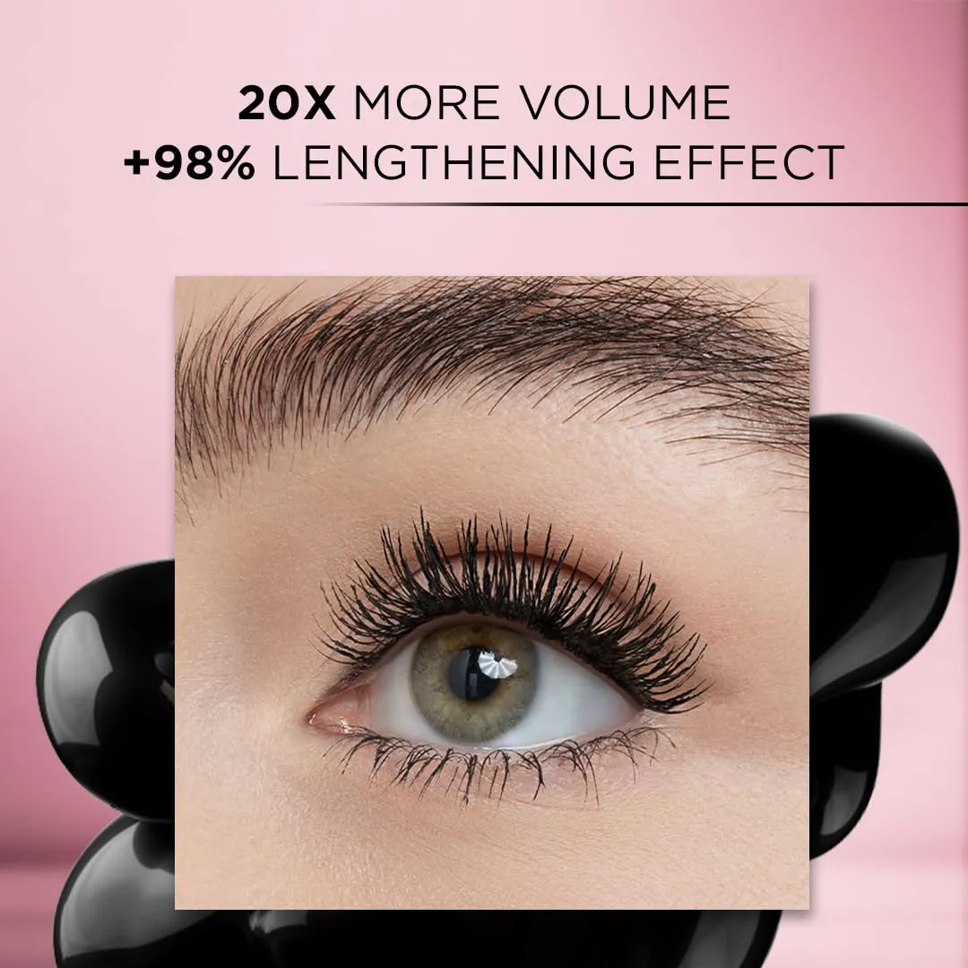 L'Oreal Paris Voluminous Makeup Lash Paradise Mascara, Voluptuous Volume, Intense Length, Feathery Soft Full Lashes, No Flaking, No Smudging, No Clumping, Mystic Black, 0.25 Fl Oz (Pack of 2)