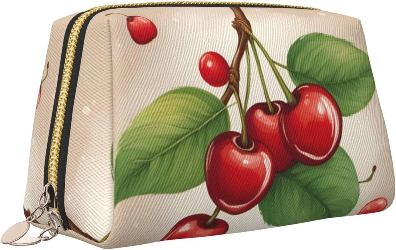 Lovely Sweet Red Cherry 1 Travel-Ready Toiletry Bag, Compact Makeup Organizer For Women