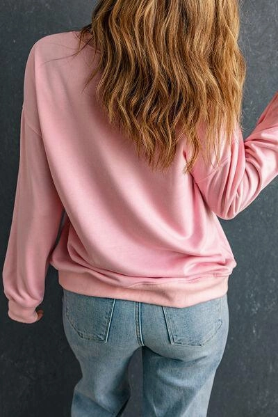 Lover Crew Neck Blush Pink Sweatshirt