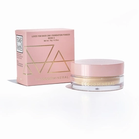 Loves-You-Back 3in1 Mineral Powder Foundation (BEIGE 4) | Designed for acne-prone, sensitive skin | Smooths skin and covers dark circles with Natural Coverage | Vegan   Cruelty Free