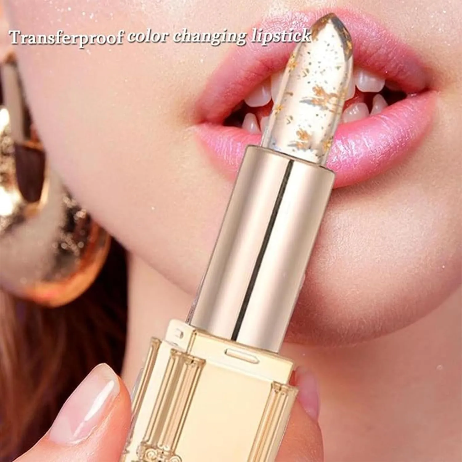 Lufora Color Changing Lipstick,Transferproof Color Changing Lipstick,Long-lasting moisturizing Lip Balm (orange)