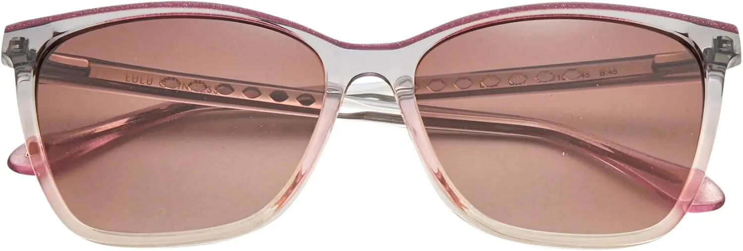 Lulu Guinness L190 Oversized Square Sunglasses for Women, 56 mm, UV400 Protection