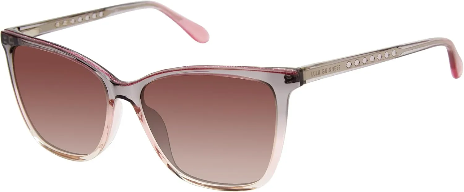Lulu Guinness L190 Oversized Square Sunglasses for Women, 56 mm, UV400 Protection