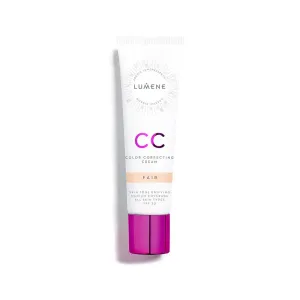 Lumene CC Color Correcting Cream infused with Pure Arctic Spring Water - 6 in 1 Medium Coverage for all Skin Types SPF 20-30 ml / 1.0 Fl.Oz. (Fair)
