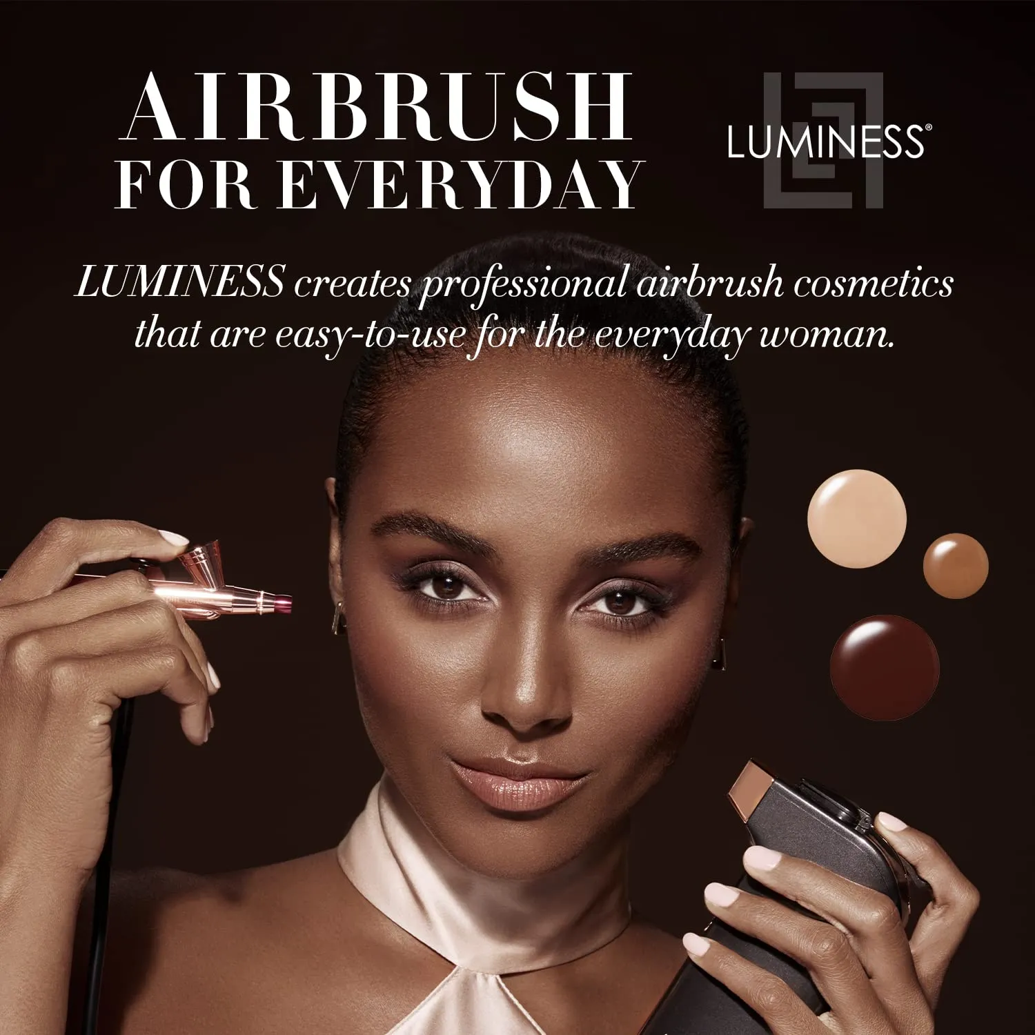 Luminess Air Silk 4-In-1 Airbrush Foundation- Foundation, Shade 080 (.5 Fl Oz) - Sheer to Medium Coverage - Anti-Aging Formula Hydrates and Moisturizes - Professional Makeup Kit for Cordless Air Brush