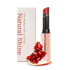 Lux Triple Cure Lipstick Venus (Deep Red) (0.12oz) Natural Tinted Korean Lip Balm, Petroleum/Paraben Free natural ingredients moisturizing   exfoliating   coloring all at once,lip balm hydrating