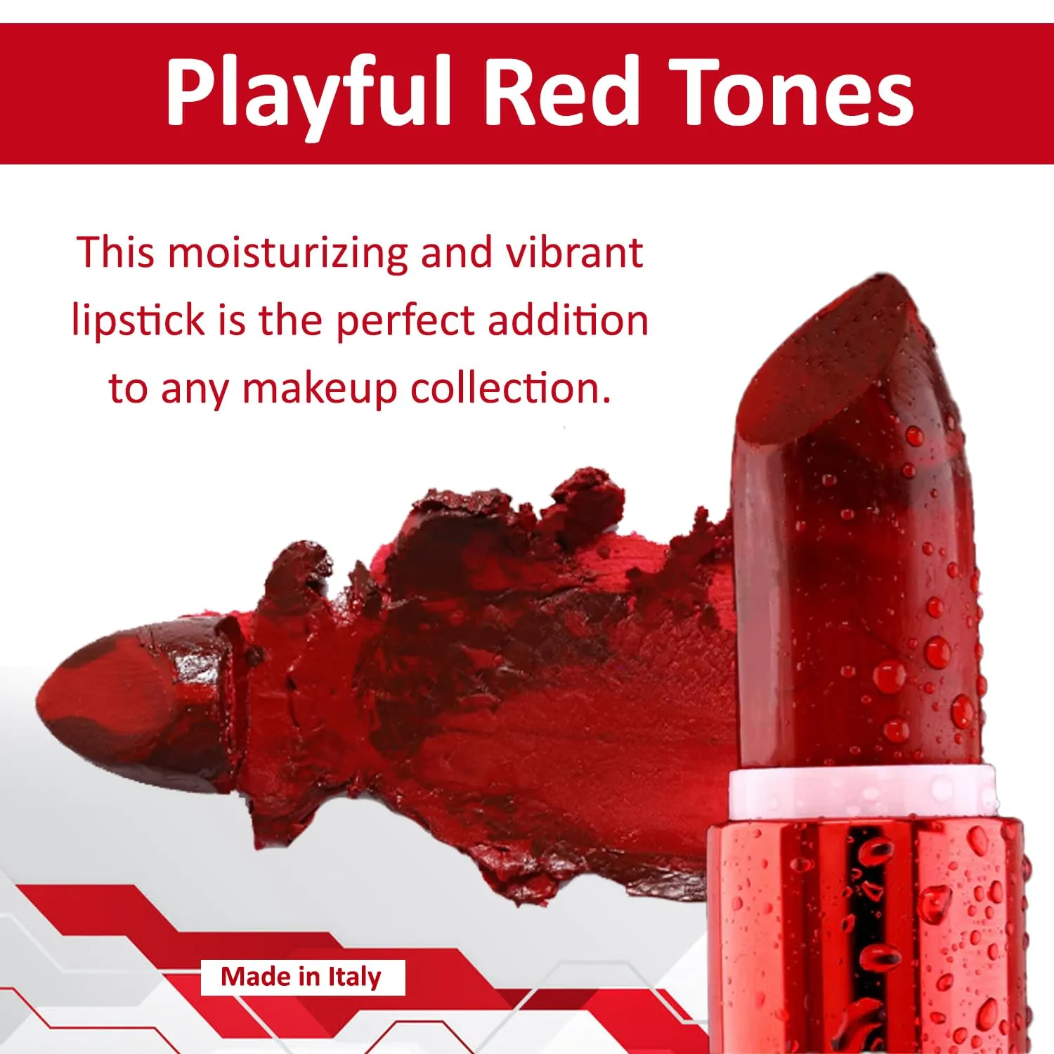 Luxe Vegan Lipstick for Women - Enriched Formula for Moisturizing, Vibrant, Creamy, And Long-Lasting Lips - Glamorous Deep Red Lipsticks for Women