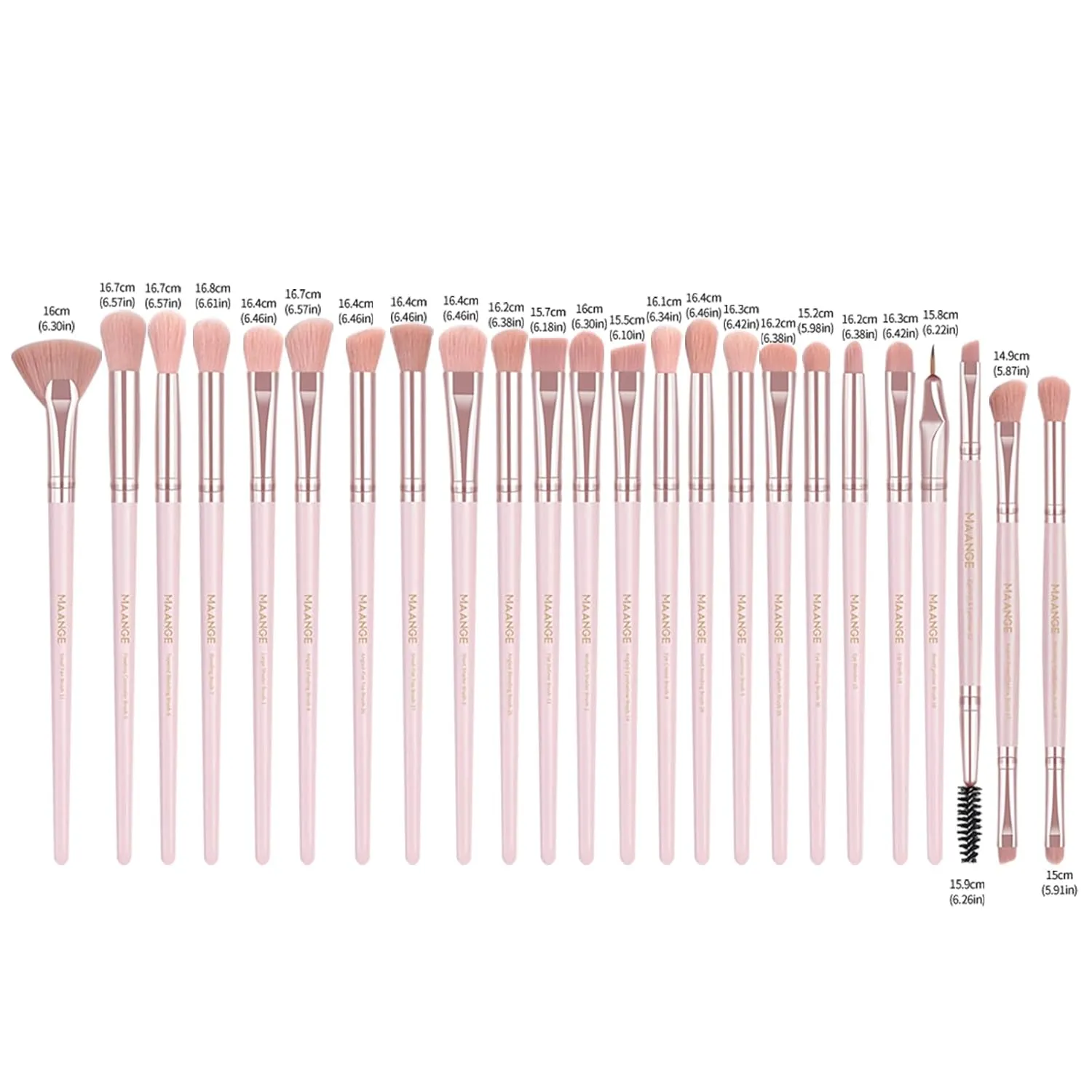 MAANGE Makeup Brushes, 41 Pcs Premium Synthetic Makeup Brush Set Contour Blush Concealers Eye Shadow Eyeliner Blending Make Up Brush Kit (Pink, 41 Piece Set)