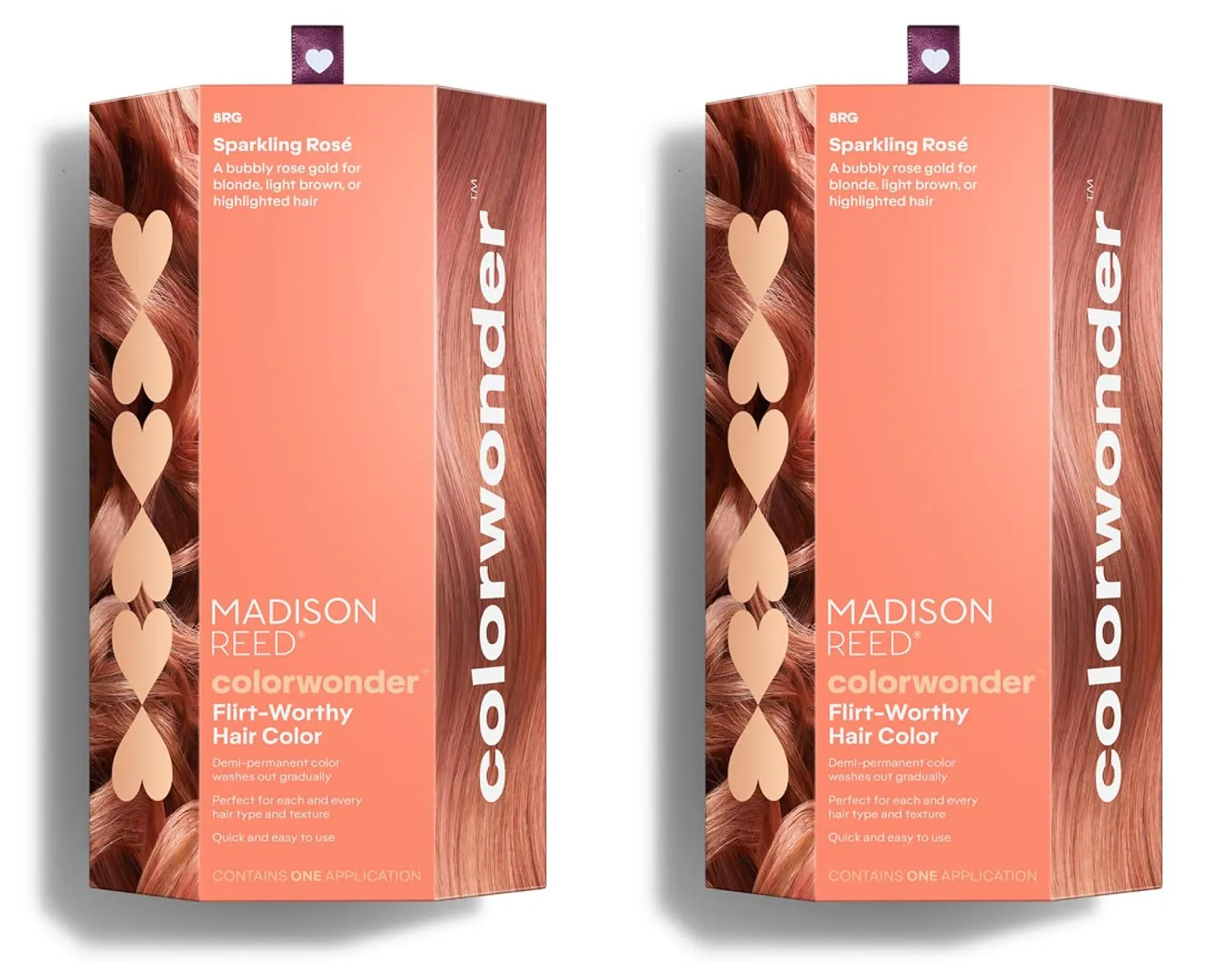 Madison Reed colorwonder Demi-Permanent Hair Color, Effortless At-Home Hair Dye, Ammonia-Free, Cruelty-Free, Sparkling Rosé (8RG Rose Gold), Pack of 2