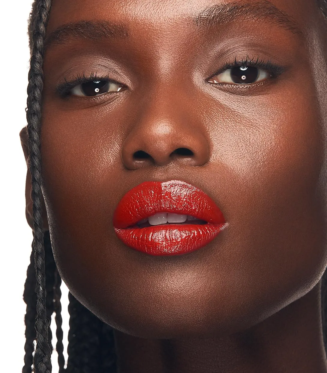 MAKE Beauty Cream Supreme Long-Lasting Lipstick. High Impact Hydrating Lip Color with Emollient Moisturizing Formula. Creamy Semi-Glossy Lipstick - Shade, Red Emission