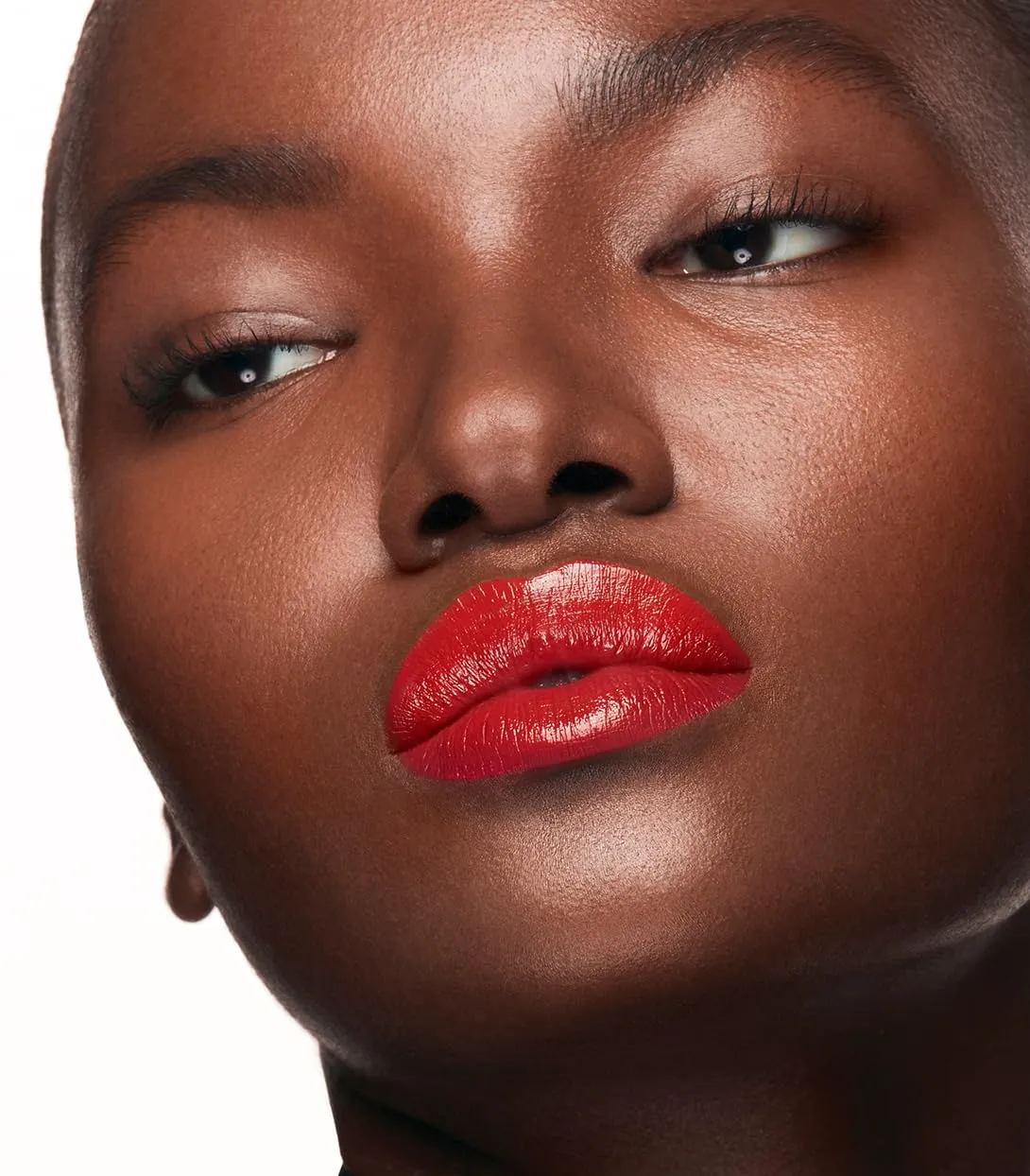 MAKE Beauty Cream Supreme Long-Lasting Lipstick. High Impact Hydrating Lip Color with Emollient Moisturizing Formula. Creamy Semi-Glossy Lipstick - Shade, Red Emission