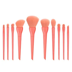 Make Brushes Cosmetic Eyeliner 10PCS Concealer Eyebrow Foundation Up Brush Makeup Products(Orange,One Size)