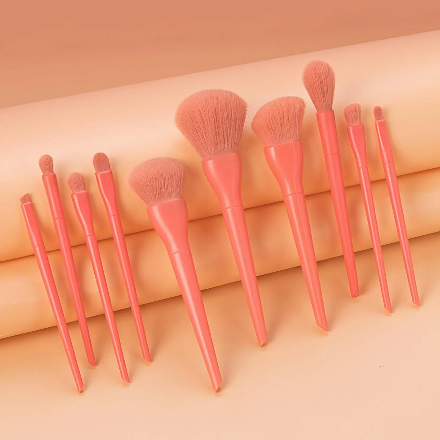 Make Brushes Cosmetic Eyeliner 10PCS Concealer Eyebrow Foundation Up Brush Makeup Products(Orange,One Size)