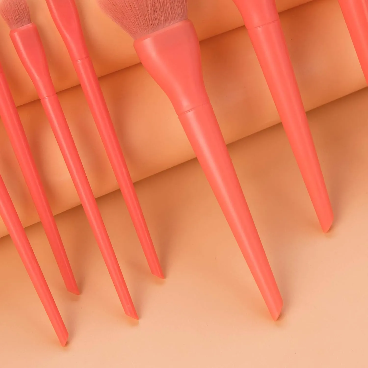 Make Brushes Cosmetic Eyeliner 10PCS Concealer Eyebrow Foundation Up Brush Makeup Products(Orange,One Size)