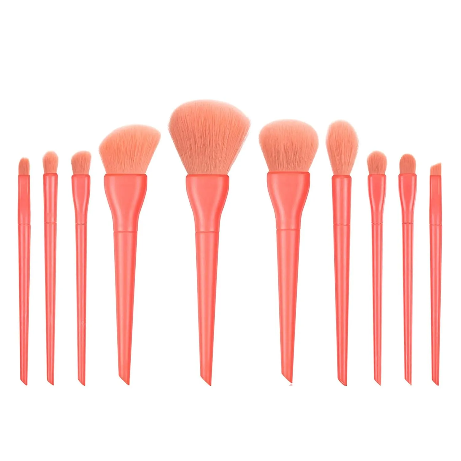 Make Brushes Cosmetic Eyeliner 10PCS Concealer Eyebrow Foundation Up Brush Makeup Products(Orange,One Size)