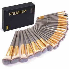 Make up Brushes Set 25Pcs Professional Makeup Brushes Foundation Blush Angle Eyeliner Blending Concealers Eyeshadow Brush Premium Synthetic Makeup Brush Set with Gift Box(Brown)
