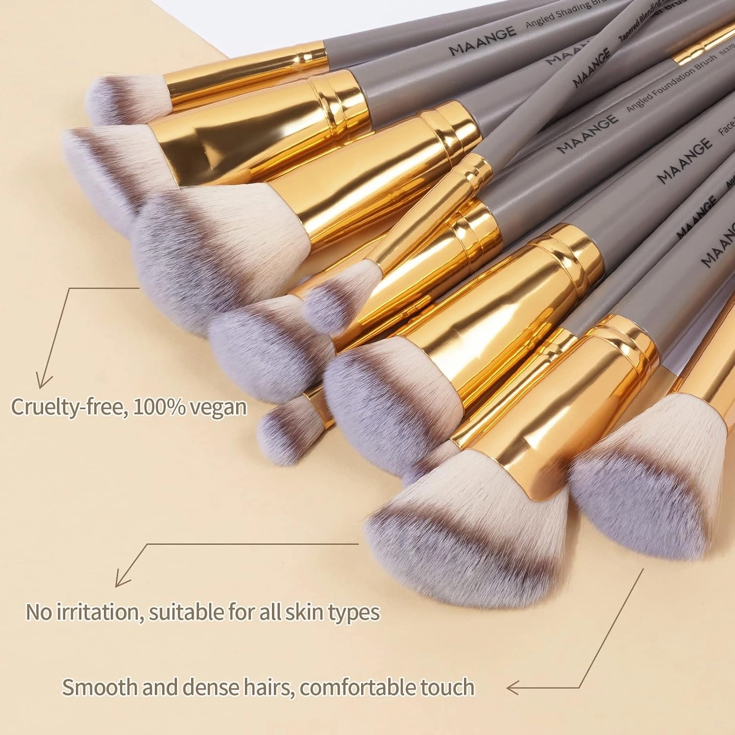 Make up Brushes Set 25Pcs Professional Makeup Brushes Foundation Blush Angle Eyeliner Blending Concealers Eyeshadow Brush Premium Synthetic Makeup Brush Set with Gift Box(Brown)