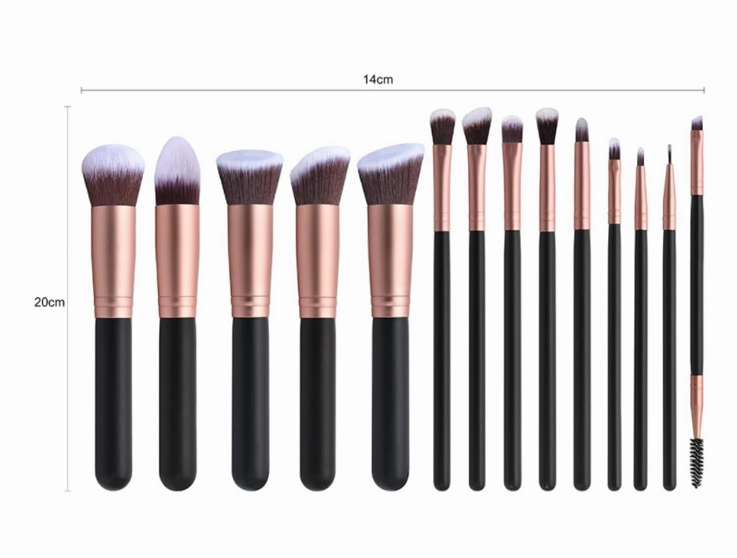 Make Up Brushes Set Makeup Brush Set 14 Pieces Soft Bristle Brushes For Eyeshadow Blush Contour Brush Makeup Tools Set(Gold gloss)