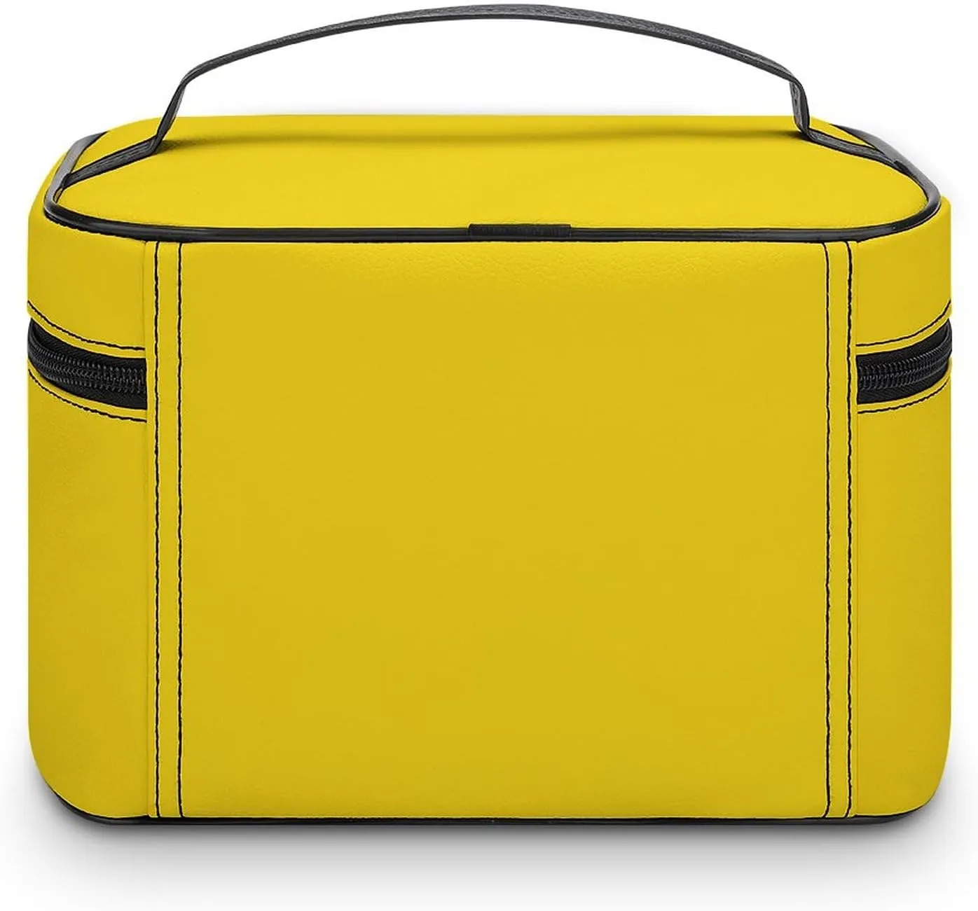 Makeup Bag, Lemon Yellow Solid Color Travel Cosmetic Bag Makeup Organizer Case Large Capacity Portable Zipper Toiletry Bag for Women