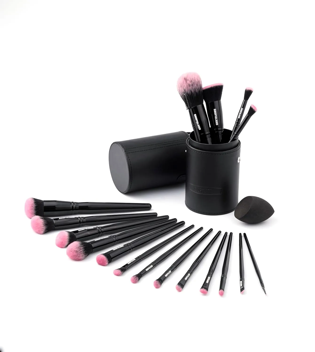Makeup Brush Set Professional 18 Pieces with Case Soft Vegan & Cruelty-Free Synthetic Bristles Ideal for Liquid, Powder, Cream & Bronzer Blender, Blush, Eyeshadow for Face & Eye Coverage