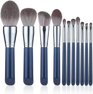 Makeup Brushes Premium Synthetic Foundation Powder Concealers Eye Shadows Makeup 11 Pcs Brush Set, Rose Golden, with Case