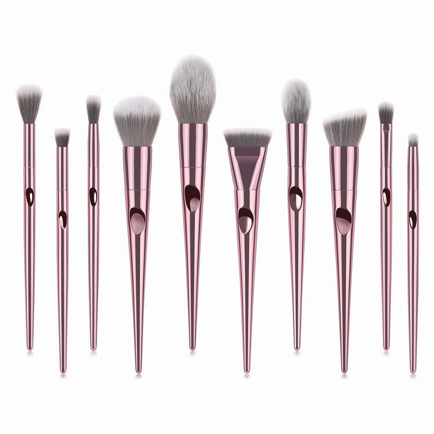 Makeup Brushes, Premium Professional Makeup Brush Set With Purse,10 PCS profession Makeup Brushes Used For Foundation Blending Blush Powder Blush Concealers Eye Shadows Brushes