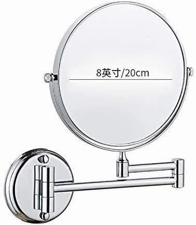 Makeup Mirror Folding Hotel Bathroom Telescopic Mirror Wall Double-Sided Enlargement Beauty Mirror Wall Hanging Free Hole