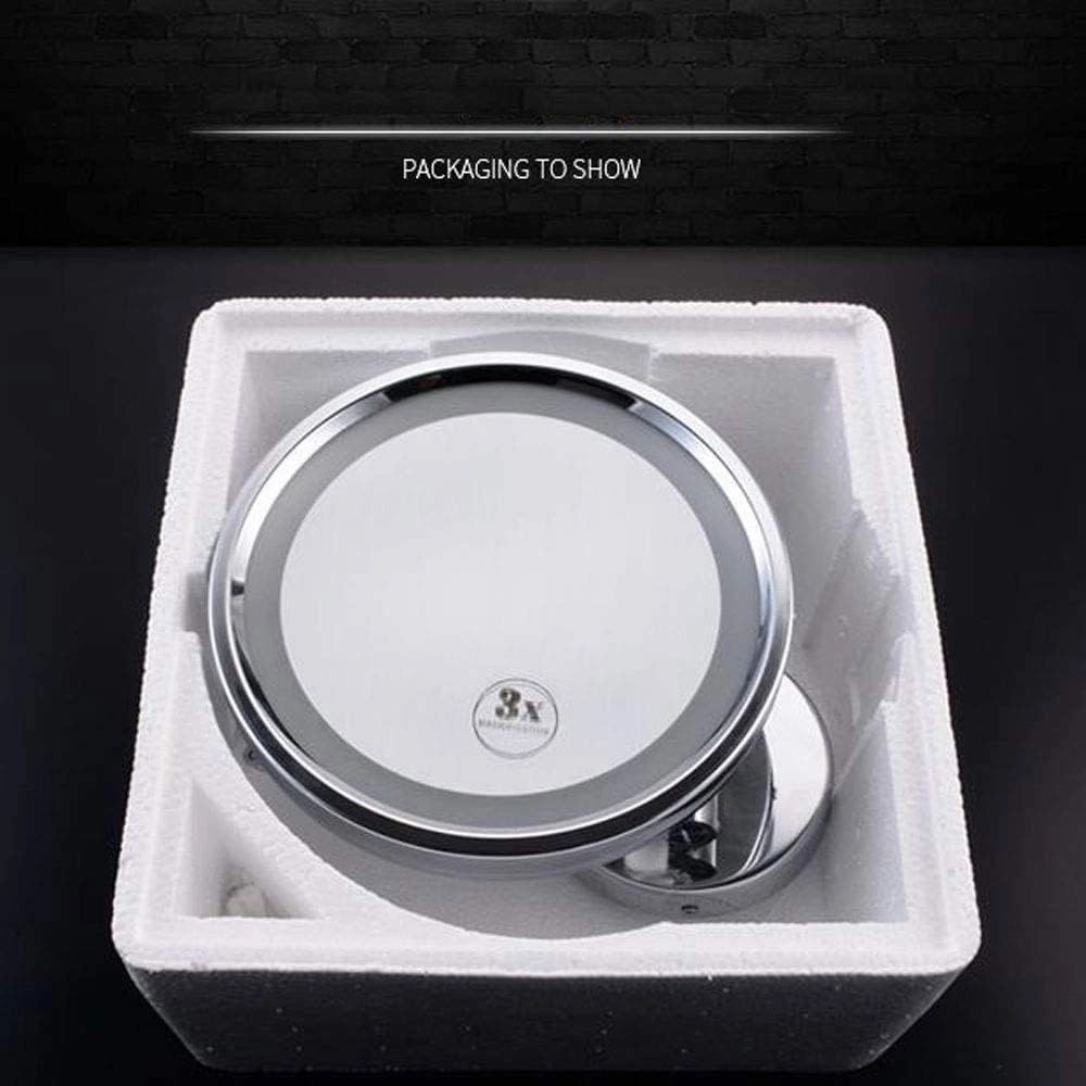 Makeup Mirror Vanity Mirror Bathroom Wall Mount Mirror,LED Makeup Mirror Folding Telescopic Beauty Mirror Magnification for Dressing Tables Bedroom Cosmetic Mirror