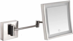 Makeup Mirror Vanity Mirror Vanity Mirrors,Square Touch LED Single-Sided Makeup Mirror with Light Folding Extension Mirror Bathroom Wall-Mounted Magnifying Beauty Mirror Cosmetic Mirror