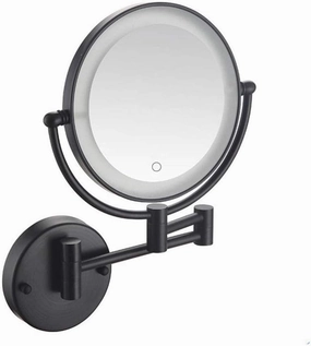 Makeup Mirror Vanity Mirror Wall Mounted Mirror,Bathroom Vanity Mirror Folding Rotating Telescopic Mirror Double-Sided Magnifying Beauty Mirror for Hotel Bathroom Cosmetic Mirror(B)