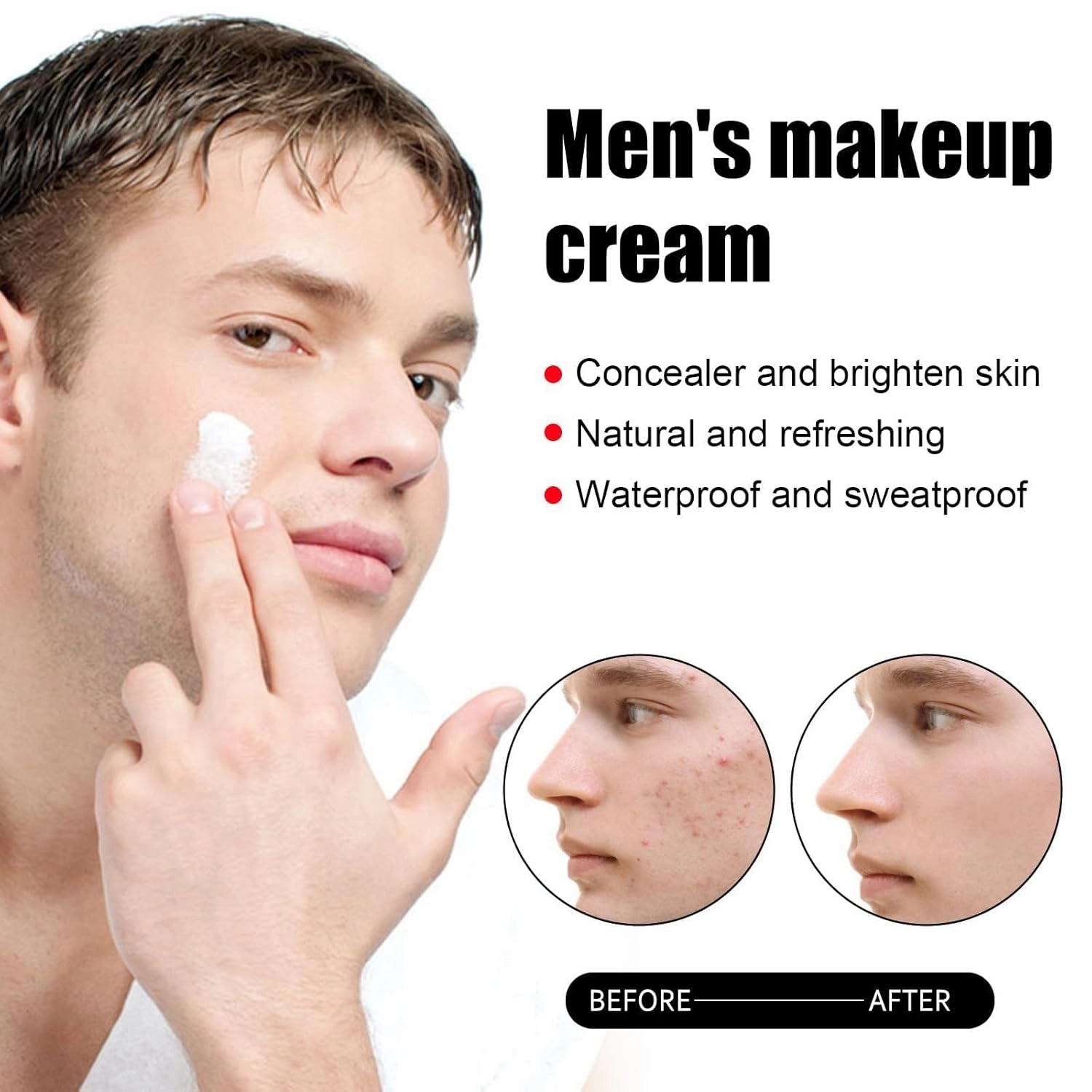 Manscode Men's Makeup Concealer Cream - Moisturizing Face Cream for Skin Care (1pcs)